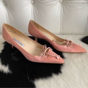 Manolo Blahnik Pink Kitten Heels